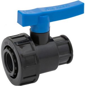 ПЭ  Кран шаровой компрессионный ВР/ВР 1/2" х 1/2" ТПК-АКВА